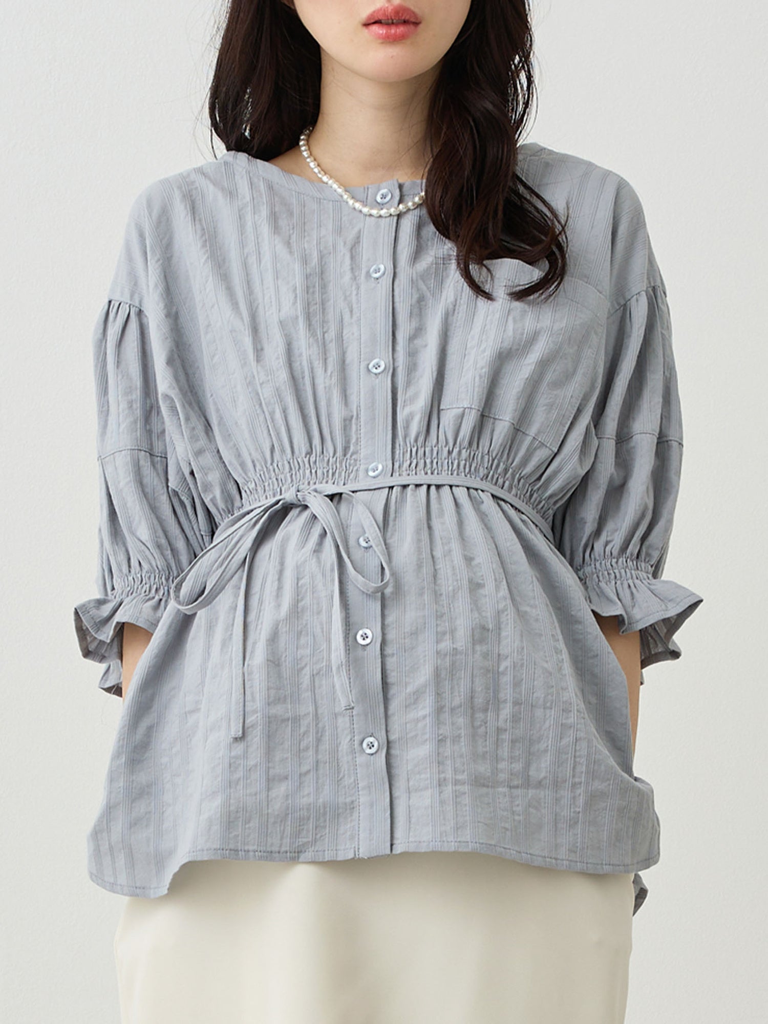 コットンシャーリングシャツ Blue