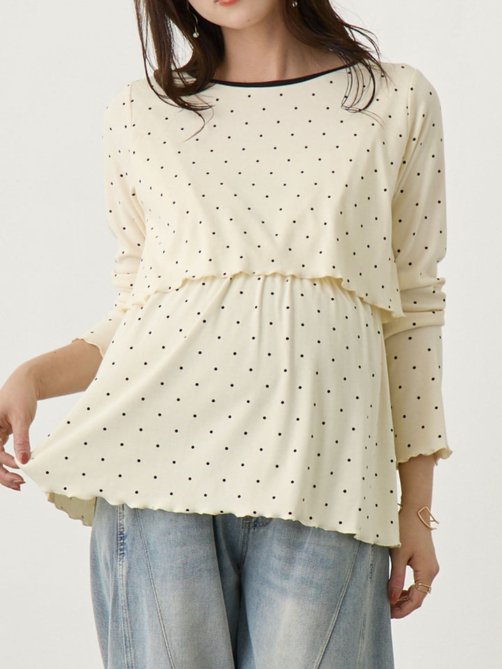 シンプル授乳トップス Dot