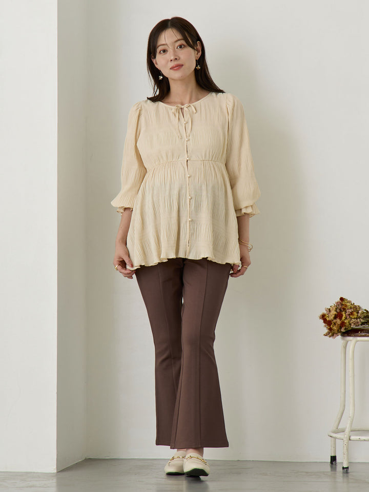 ポンチフレアパンツ Brown