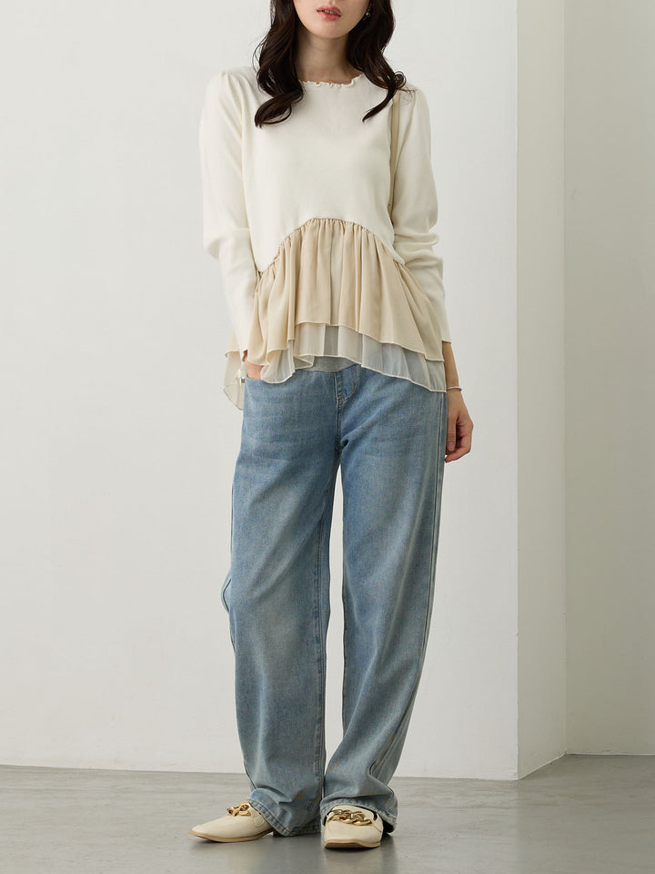 Maternity long denim Light blue