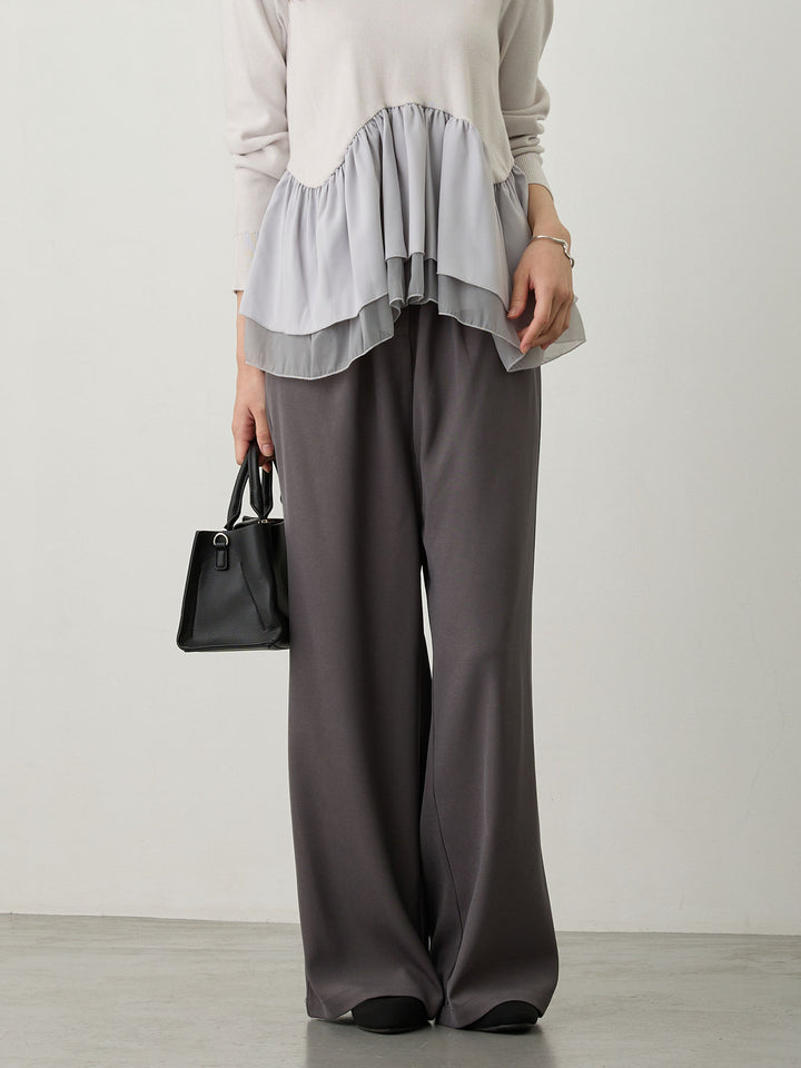 タックワイドパンツ Gray