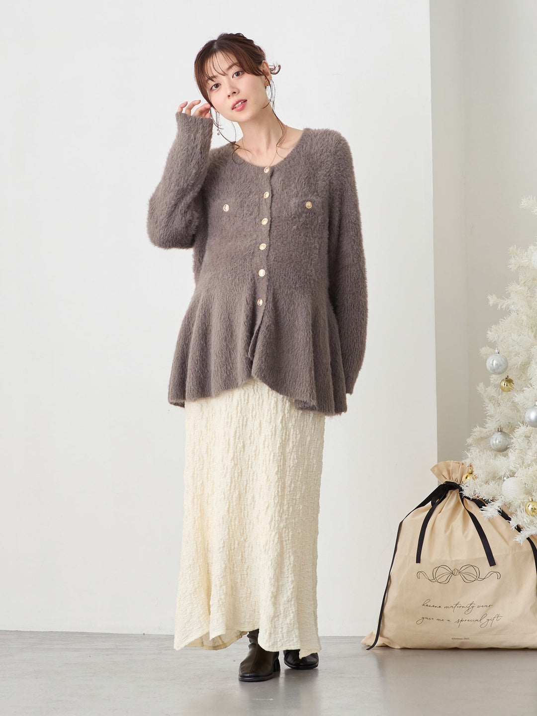 ストレッチマーメイドスカート Ivory